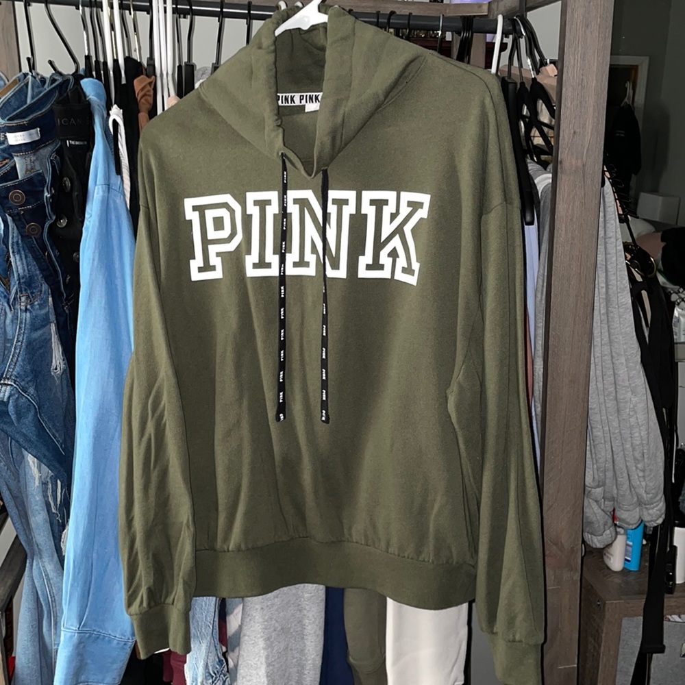 PINK Victoria’s Secret pull over cowl neck sweatshirt size Small